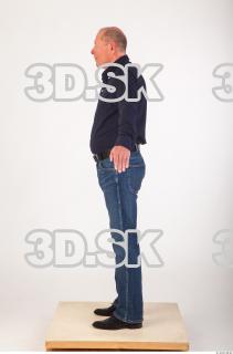 Whole body deep blue shirt jeans of Ed 0011